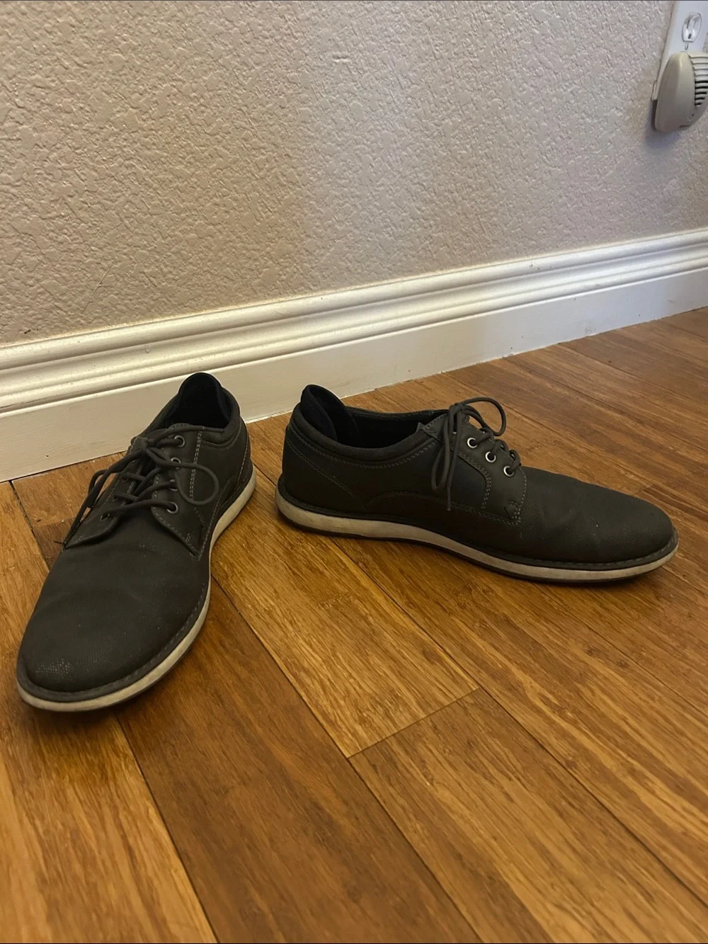 Aldo Men's Charcoal Lace-Up Slip-On Loafers
